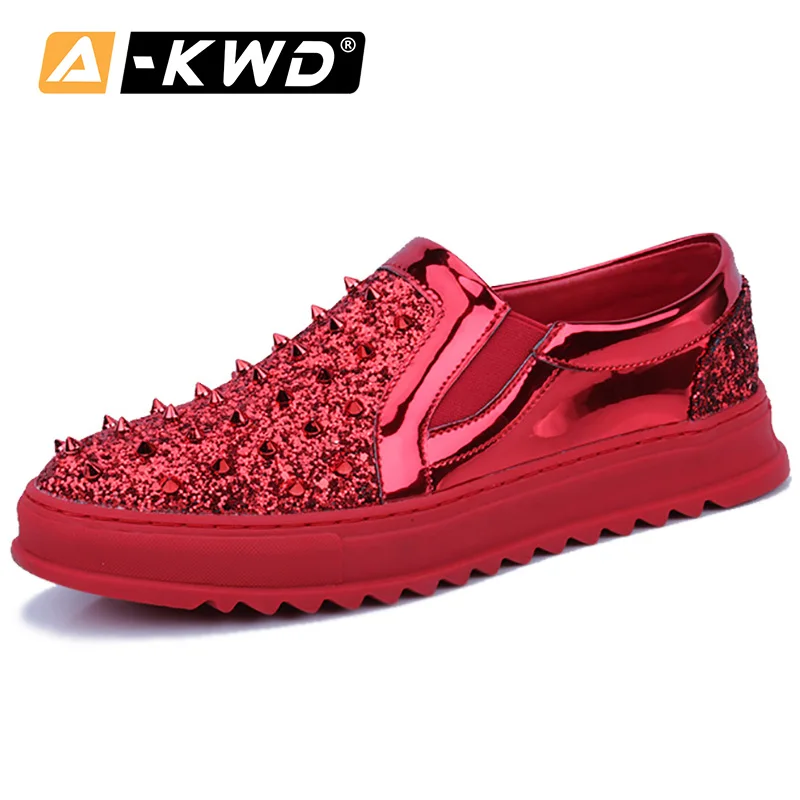 Мужские лоферы Цвет серебристый черный Mocasines De Hombre Низкая обувь для вождения с