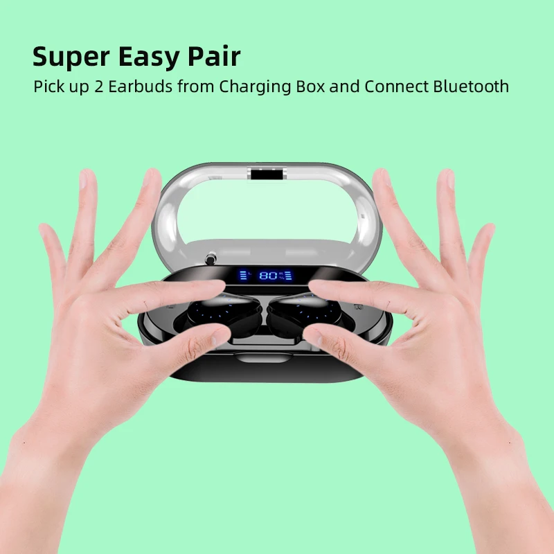 Беспроводные наушники вкладыши Arikasen Touch TWS Bluetooth водонепроницаемые мини с внешним