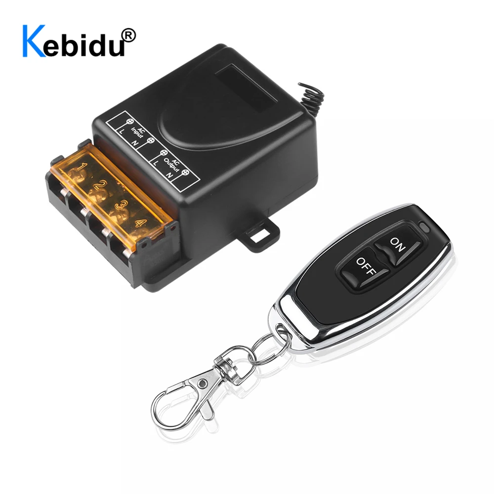 Kebidu-relé inalámbrico RF inteligente, transmisor interruptor con mando a distancia + receptor 110 MHz, 240V, 433 V, 30A