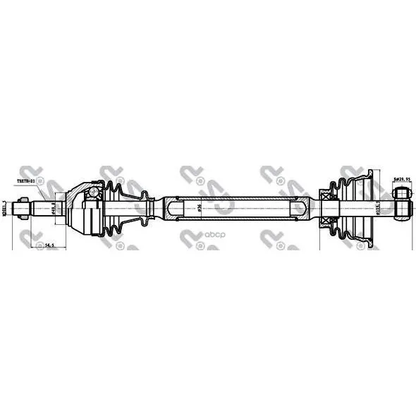 Привод В Сборе Renault Clio Ii/Kangoo 1.2-1.6 97-09 Лев. Gsp 250150 GSP арт. 250150