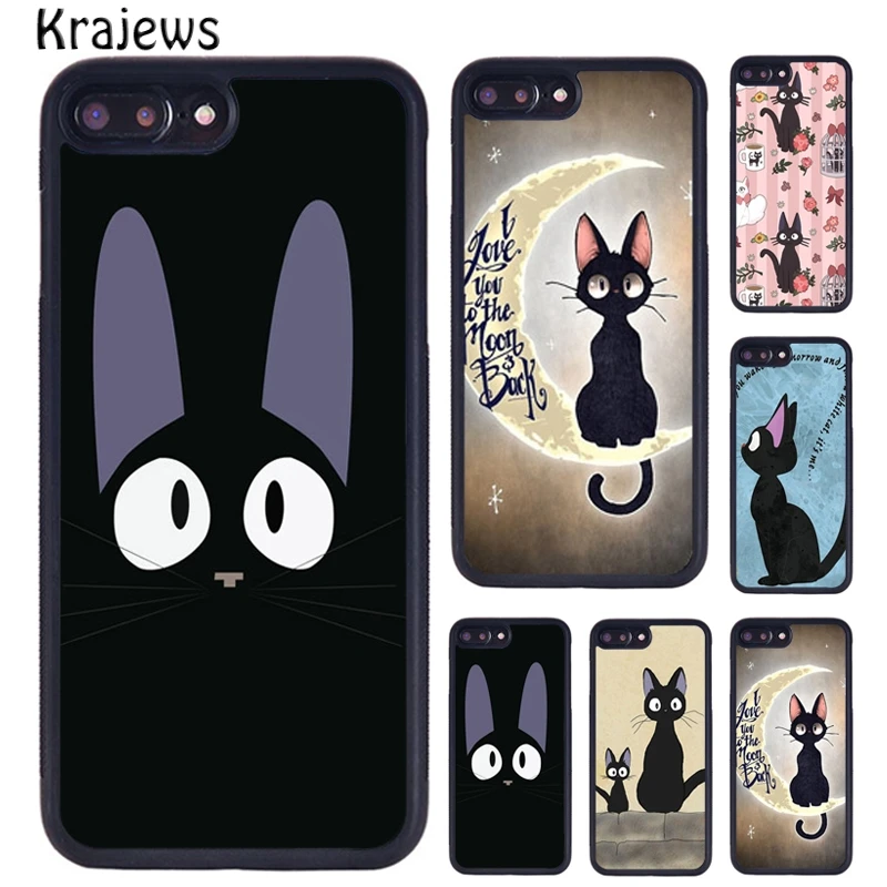 Krajews Anime Totoro Jiji Cat Phone Case For Iphone 14 5 6s 7 8 Plus 11