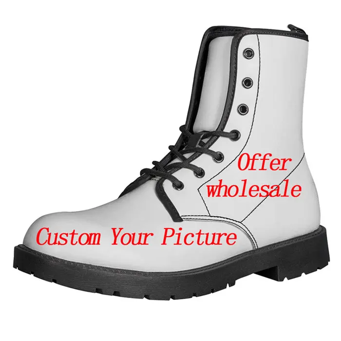 Custom Shoes Z57 Custom Cute/мужские кожаные ботинки с рисунком динозавра; зимние ботинки; женская повседневная кожаная обувь; Botas Mujer; женские ботильоны - Цвет: Custom Shoes Z57