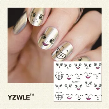 

Yzw Nail Sticker 3D Nail Sticker Makeup Owl Smile Stickers Water Transfer Stickers Yzw111