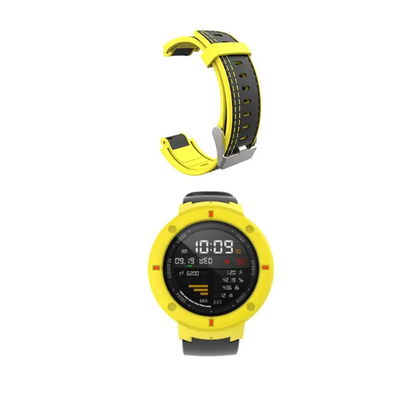 Soft Silicone Watchband Wrist Strap Bracelet Anti-Scratch Watch Case for Huami Amazfit Verge Smart Watch Accessories