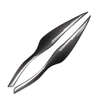 

100% Real Carbon Fiber Headlights Eyebrows Eyelids For 2005 - 2011 BMW E90 E91 4DR