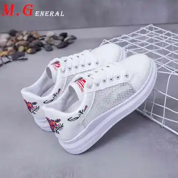 

Low Top Casual Women Shoe Lace Up Women's Summer Sneakers Ladies Hollow Platform Shoes 2020 Woman Air Mesh Vulcanized Shoes C62