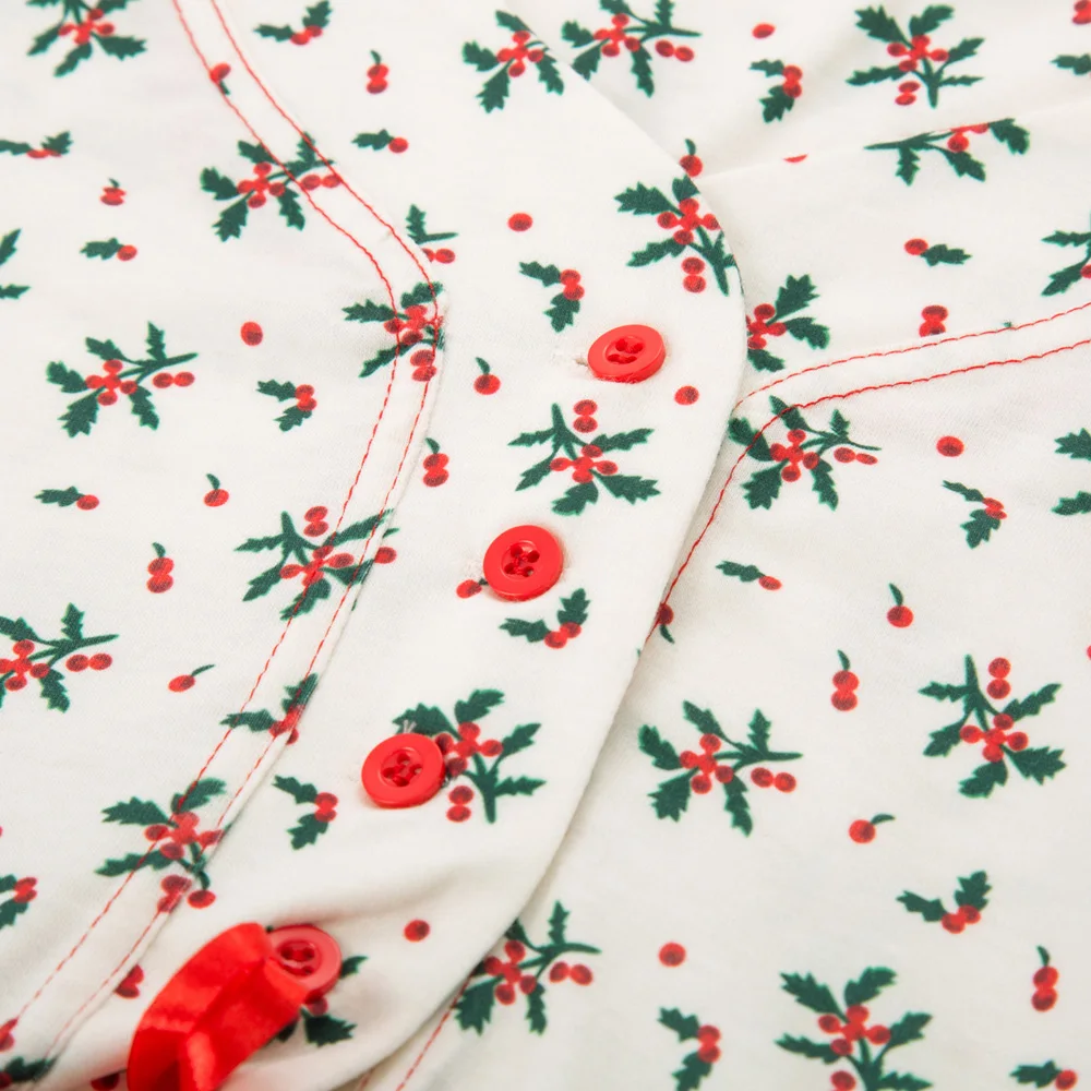 Women Floral Sleep Dress Nightgown autumn winter sleepshirts sweet fashion Long Sleeve V-Neck Buttons Front sleepwear dress
