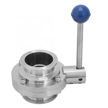 

304 Stainless Steel CNC Fine Welding Sanitary Valve 2Inch Level Type Suit For Water Oil Valve