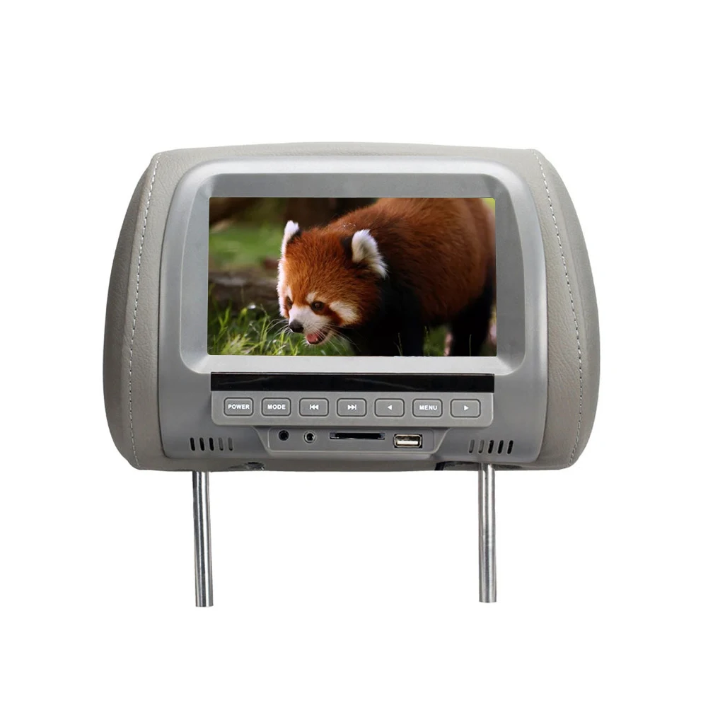 7 дюймов ЖК-дисплей Встроенные динамики сенсорная кнопка универсальный автомобильный монитор многофункциональное кресло задняя экран с креплением на подголовник с USB HD видео