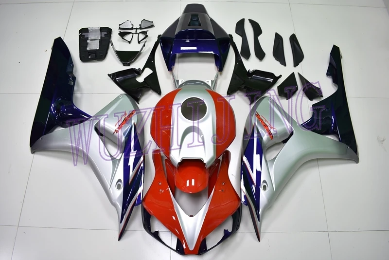 Тела Наборы CBR1000RR 06 комплекты обтекателей, CBR 1000 RR 2006, красный, серебристый, голубой обтекатель для Honda Cbr1000 RR 2006-2007