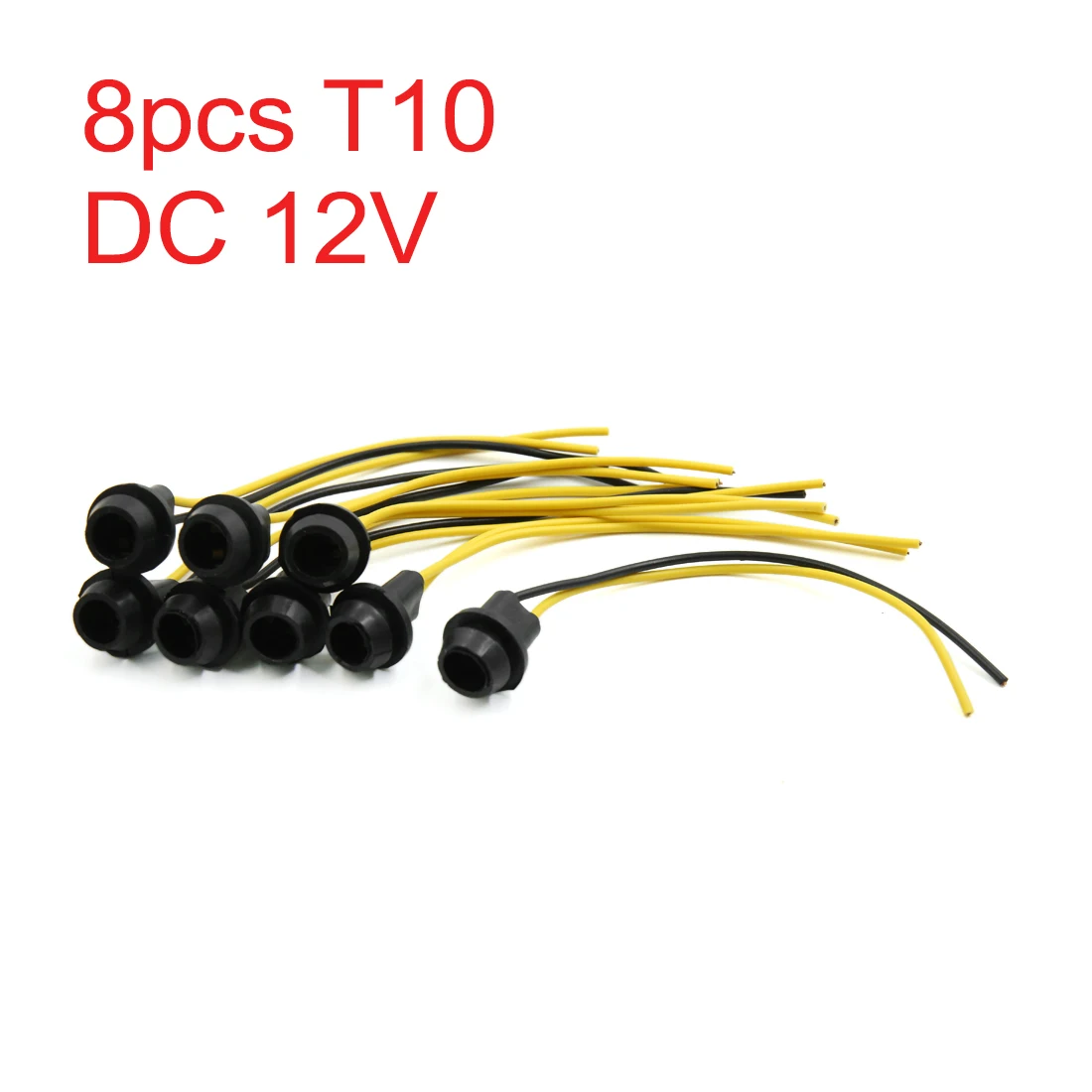Uxcell Car DC 12V W5W T10 194 168 Light Socket Lamp Holder Wire Harness Extension Connector Adaptor 2/10/20/30Pcs