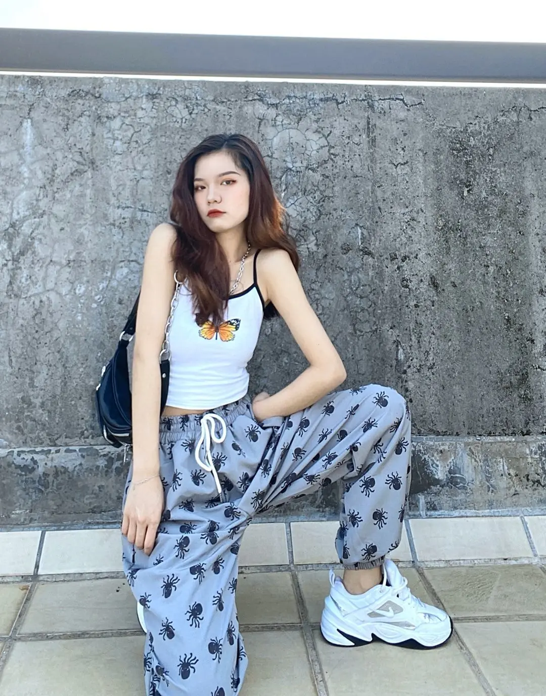 HOUZHOU Sweatpants Women Korean Style Harajuku Pants Streetwear Women Joggers Autumn Fashion Track Pants Women Print Trousers