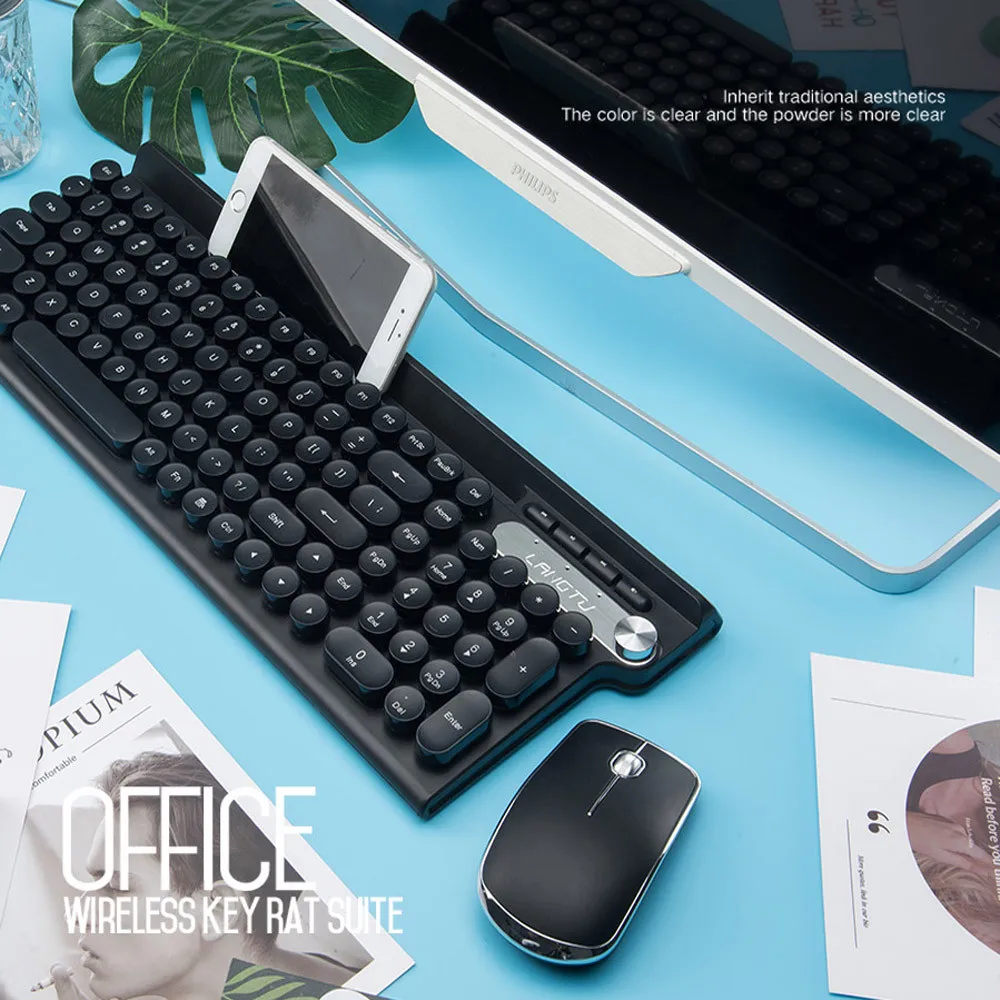 OMESHIN 2,4G Беспроводная перезаряжаемая Usb Мультимедийная Игровая Бесшумная клавиатура мышь Новая Беспроводная игровая клавиатура мышь для USB приемника