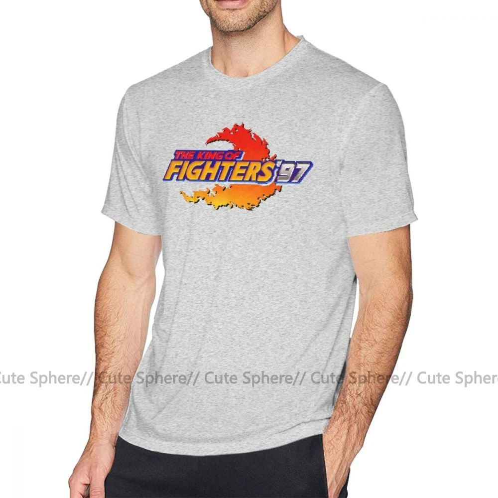 Футболка с надписью «King Of Fighter»; футболка с надписью «King Of fightors 97 Neo Geo»; Мужская футболка с графическим принтом; Повседневная отличная футболка - Цвет: Gray