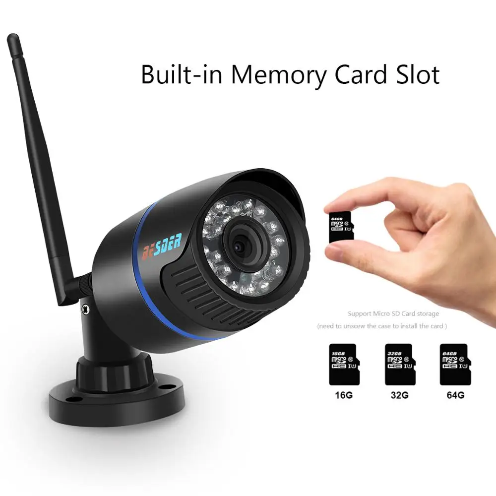 BESDER 5MP Беспроводная ip камера ночного видения 720P ONVIF для наружного наблюдения Wifi со