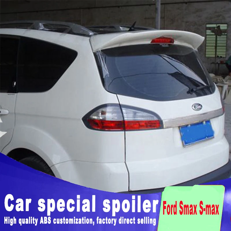 big spoiler For Ford Smax S-max spoilers high quality ABS material primer or black white paint by rear roof window | Автомобили и