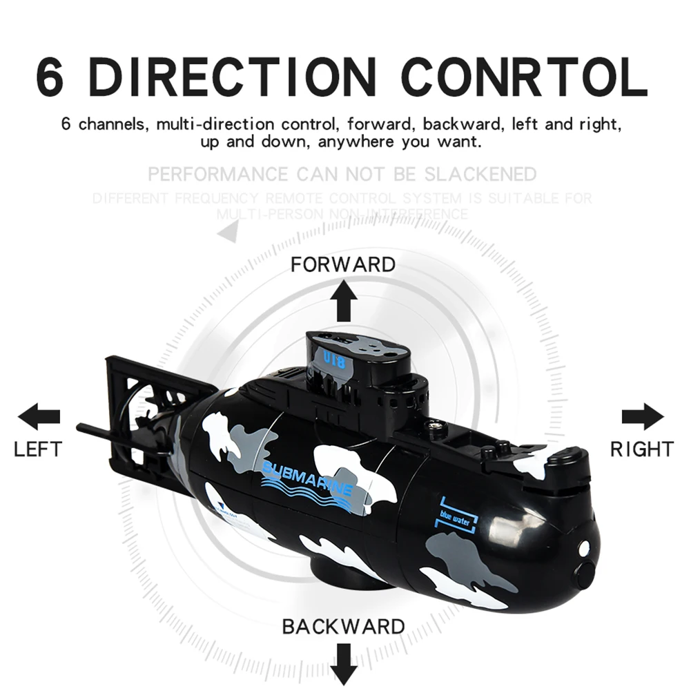 Электрический пульт дистанционного управления гоночный Мини RC Подводная лодка открытый детский подарок образование корабль игрушка скорость лодка моделирование модель Военная