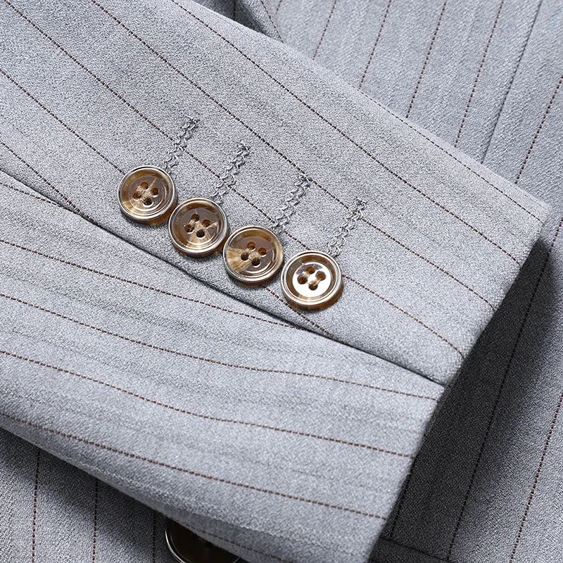 Autumn winter men formal suits sets Slim Fit Office Blazers+Pants+Vest set stripe solid color men casual sets high quality Sets Autumn winter men formal suits sets Slim Fit Office Blazers+Pants+Vest set stripe solid color men casual sets high quality Sets
