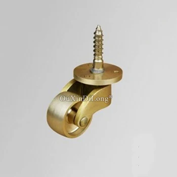 

New 4PCS European Heavy Brass Universal Furniture Casters Table Chair Sofa Bar Piano Shelf Mute Wheels Pulleys Rollers Runners