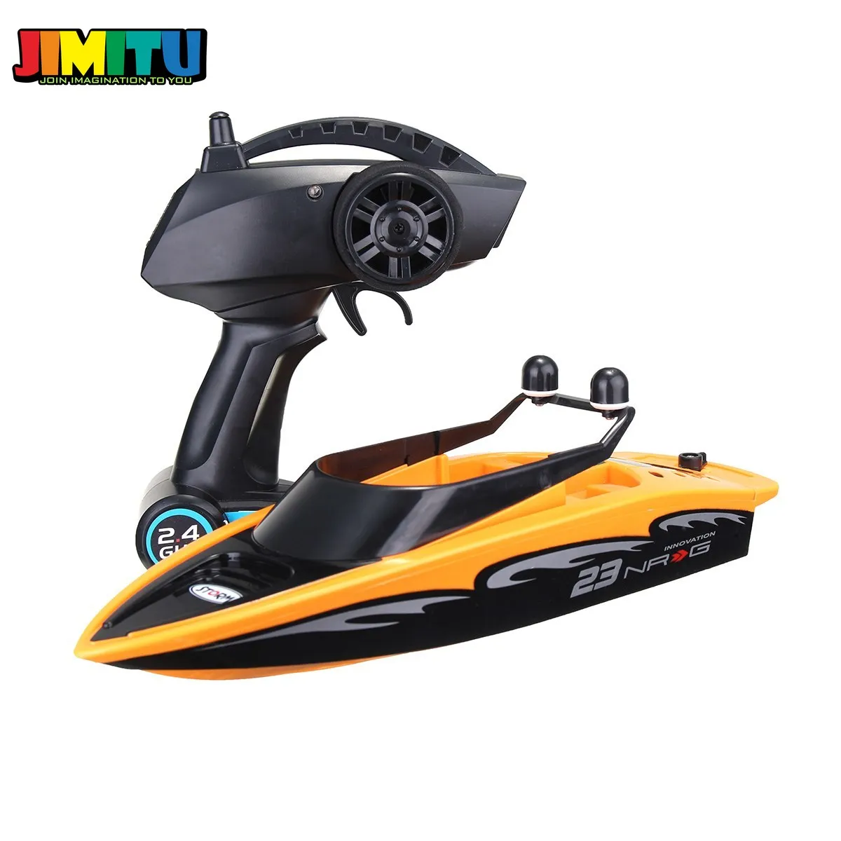 JIMITU Беспроводной высокое Скорость RC лодка H100 2,4 ГГц 4 канала RC гоночный катер Водонепроницаемый дистанционного Управление лодка для Для детей игрушки