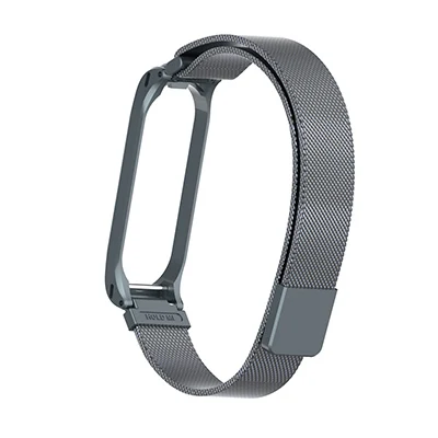 Style 1Gray Mi lanese магнитный ремешок для xiaomi mi band 3 4 браслет из нержавеющей стали для xiaomi браслет сменный металлический браслет mi band 3 - Цвет: Style 1Gray