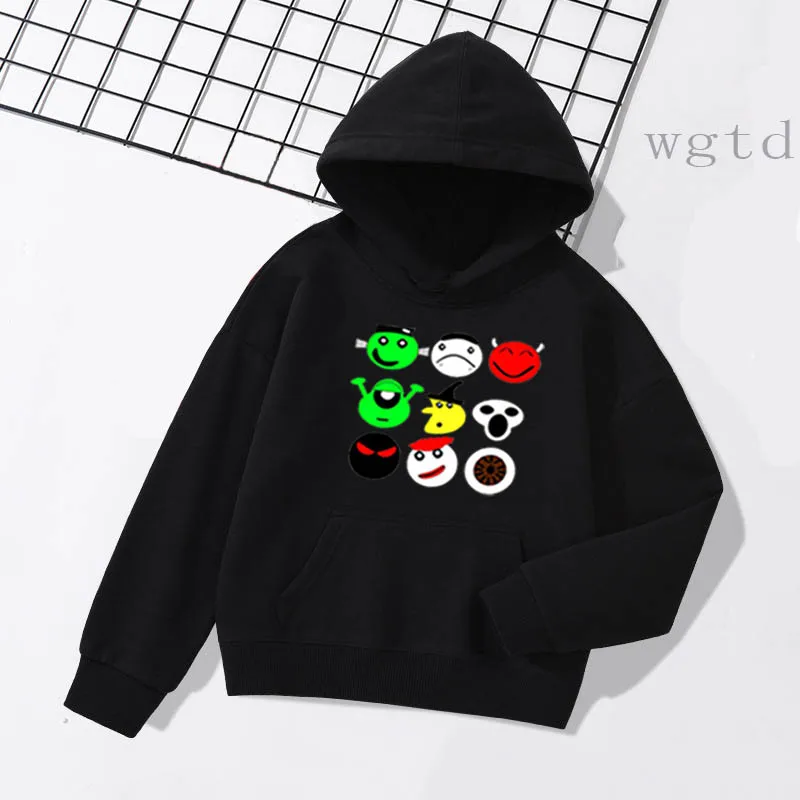 Г. Осенние модные популярные толстовки Bluza Dziecko Kawaii/осенний свитер с капюшоном и длинными рукавами с изображением смайлика худи для девочек, От 2 до 14 лет, Rupas