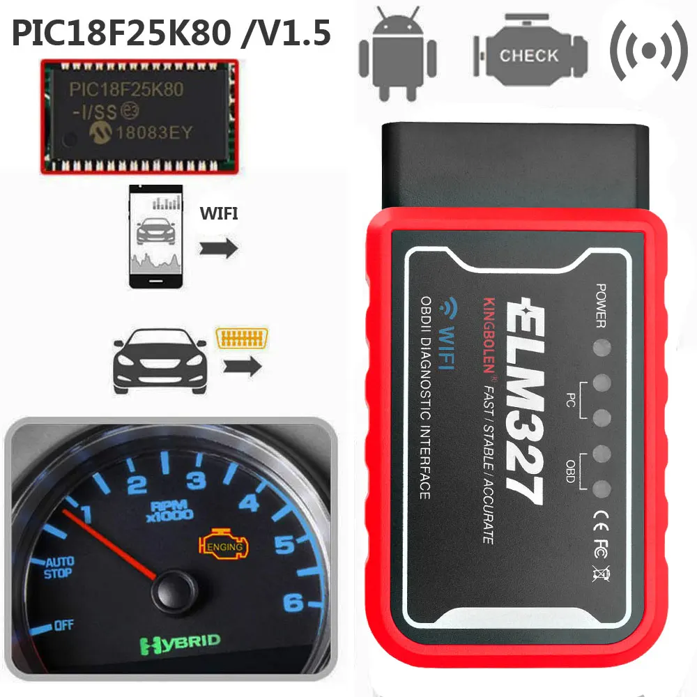 Беспроводной Wi Fi/Bluetooth V1.5 OBD2 сканер для Mercedes Benz A C E SL класс W203 W204 W212 очистка ошибок