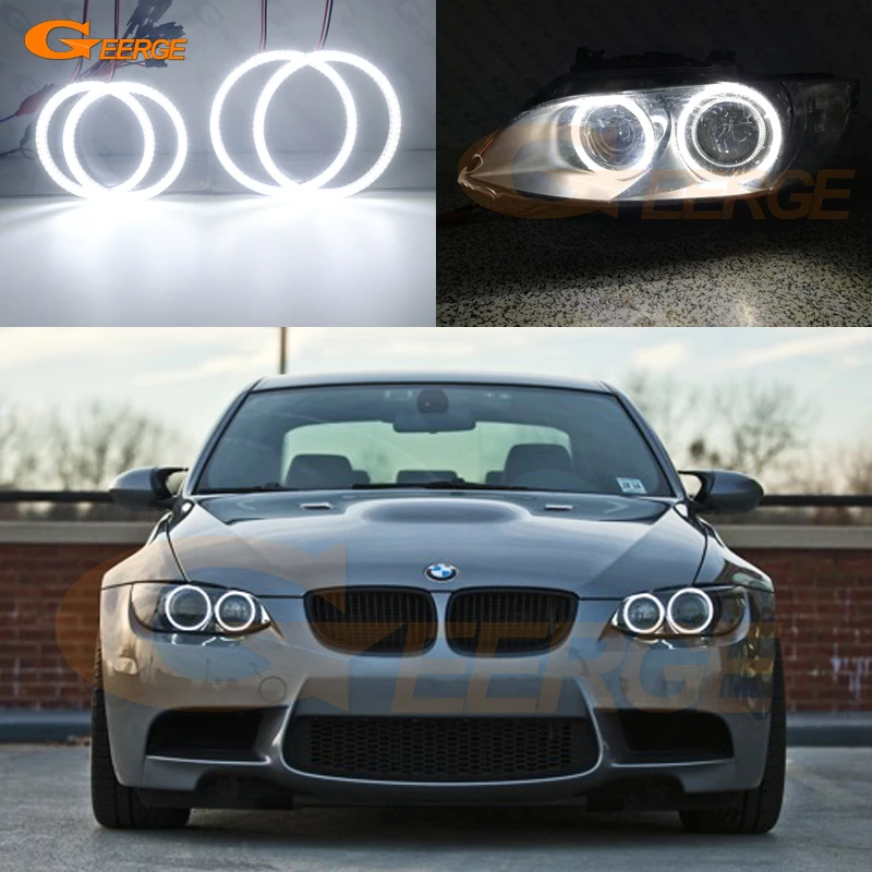 For BMW 3 Series E90 E91 E92 E93 M3 xenon headlight Ultra bright SMD LED Angel Eyes halo rings kit Day Light Car styling | Автомобили и