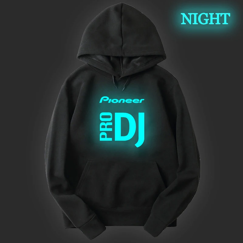 

Men Women Pioneer Pro Dj Luminous Hoodie Teens Fashion Casual Cotton Hooded Hoodies Sweatshirt Noctilucous Tops Pullover