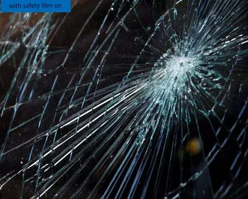 

SUNICE 8 MIL Clear Safety Security Window Glass Film Anti Shatter Vinyl Protection Film Building Residential 152x700cm