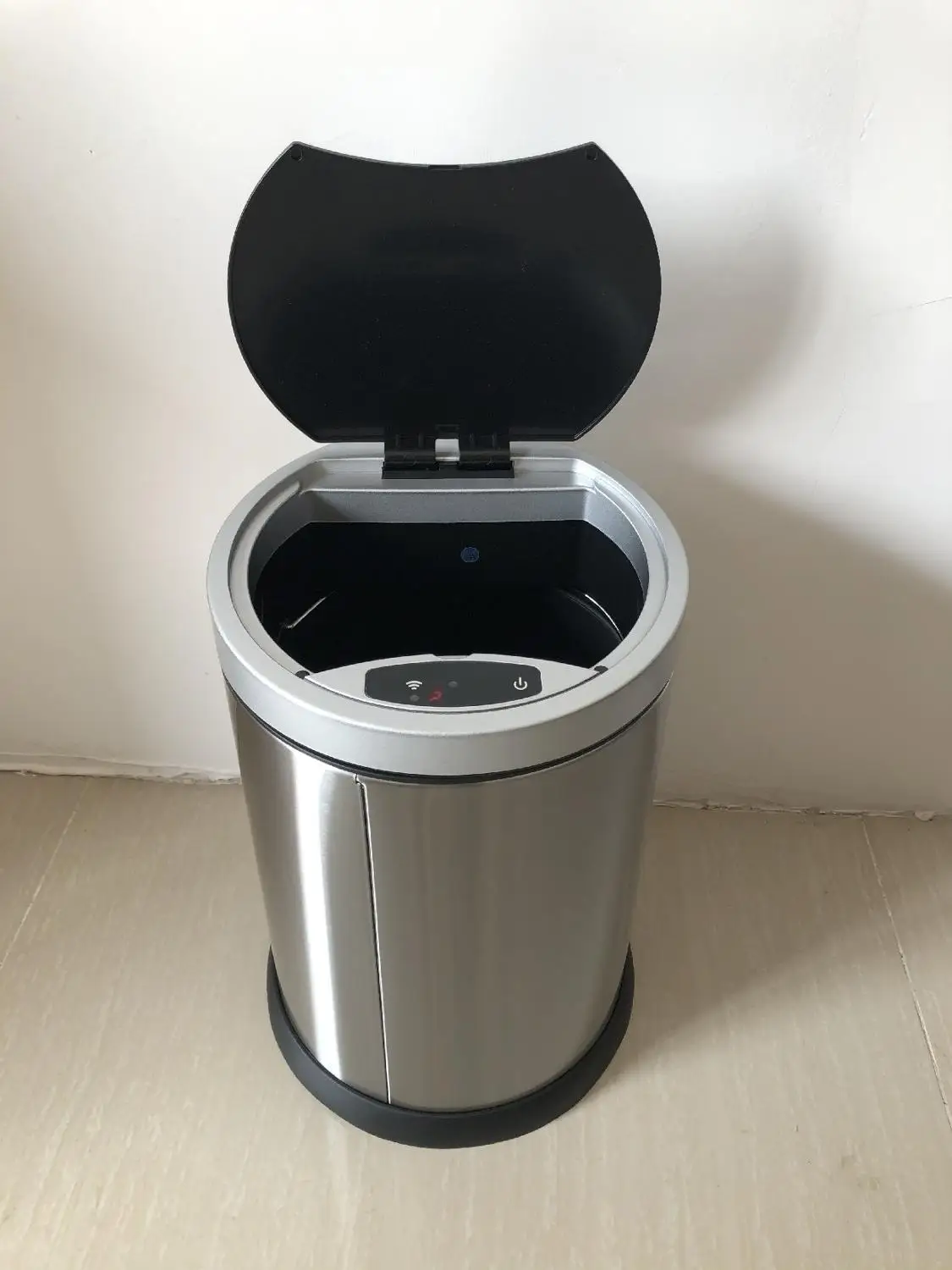 Automatic Touchless Recycle Bin Smart Sensor Wastbin Bin Stainless Steel Round Garbage Bin Rubbish Can For Home Office Hotel
