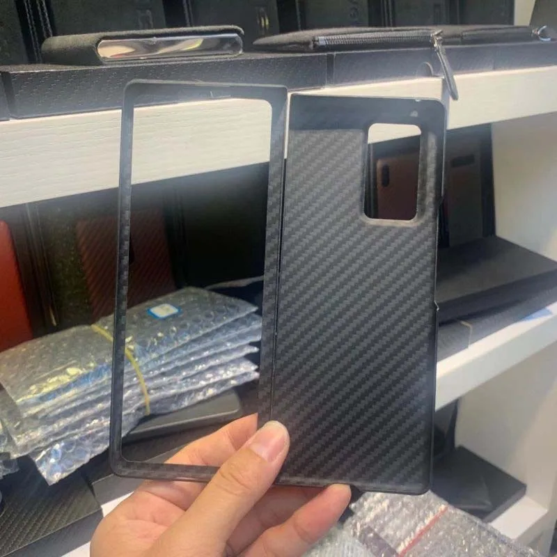 

Real Carbon Fiber Cover For Samsung Galaxy Z Fold 2 SM F916B SM F916N Z Fold 2 5G Case Aramid Fiber Cases Phone Shell KS0974
