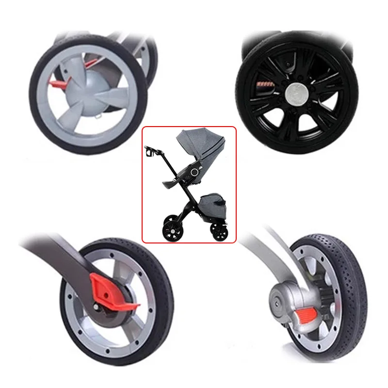 

Stroller Front Or Rear Wheel For Stokke Xplory V3 V4 V5 V6 Dsland Pushchair Whole Wheel With Tire Bearing Baby Buggy Accessories