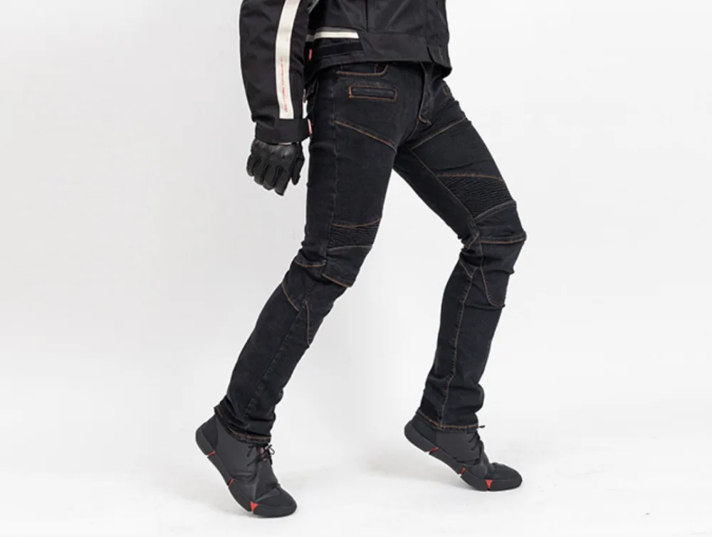 Мужские мотоциклетные стильные защитные Стрейчевые сетчатые джинсы, байкерские облегающие повседневные штаны, супер подходят для жаркой погоды