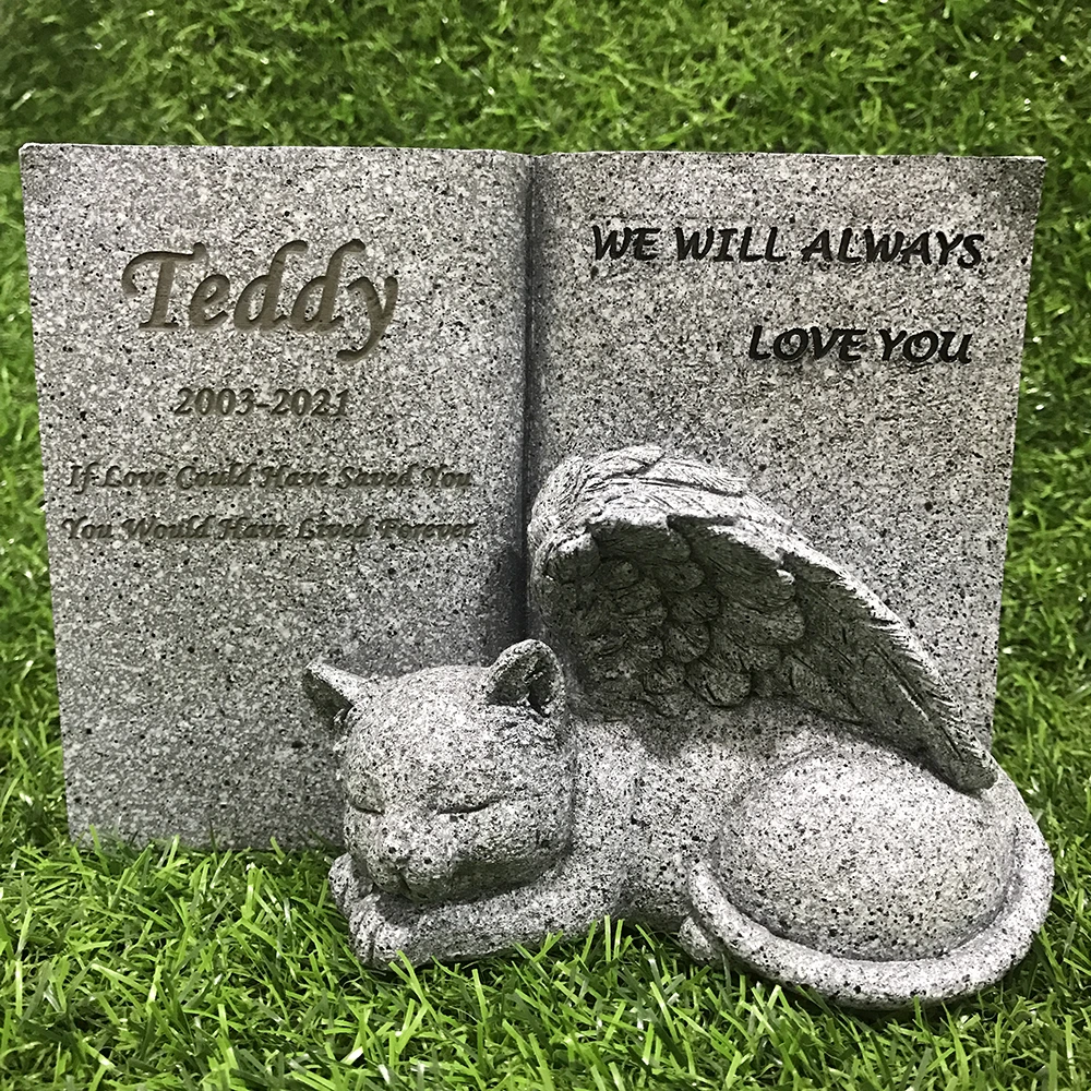 Personalized Pet Tombstone Cat Memorial Stone Cat Headstone Cat Grave