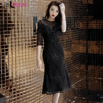 

Short cocktail dress A-Line O-Neck Lace Formal Party Gowns