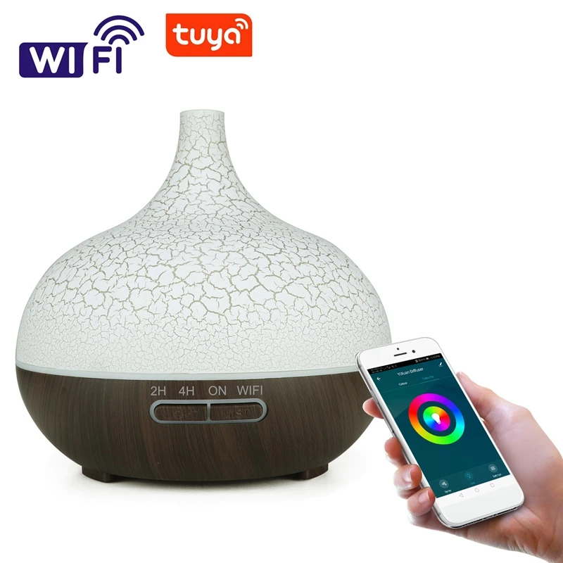 Умный Wi-Fi диффузор эфирного масла увлажнитель воздуха работает с Alexa Google Home