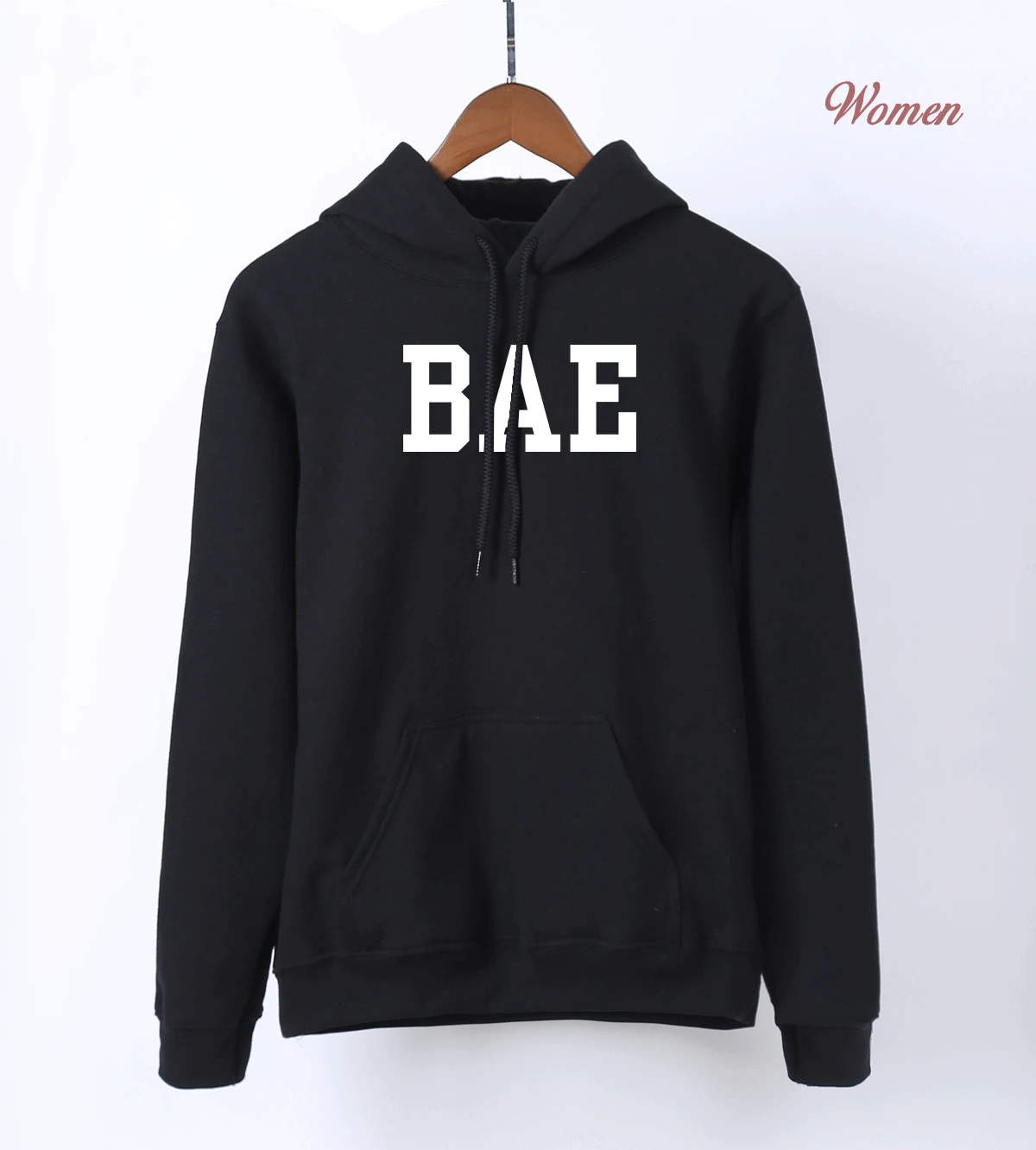 Black BAE Pink Kawaii Женская толстовка, хит, весна-осень, женские толстовки, худи K-pop Harajuku с капюшоном для женщин, брендовая Толстовка - Цвет: Black