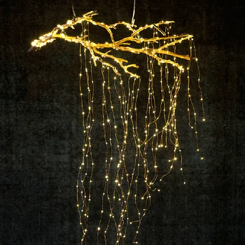 

LED Copper Wire Fairy Lights Tree Vines Branch LED String Lights 2X10M 200LED Outdoor Garden Waterfall Icicle Xmas Home Lighting