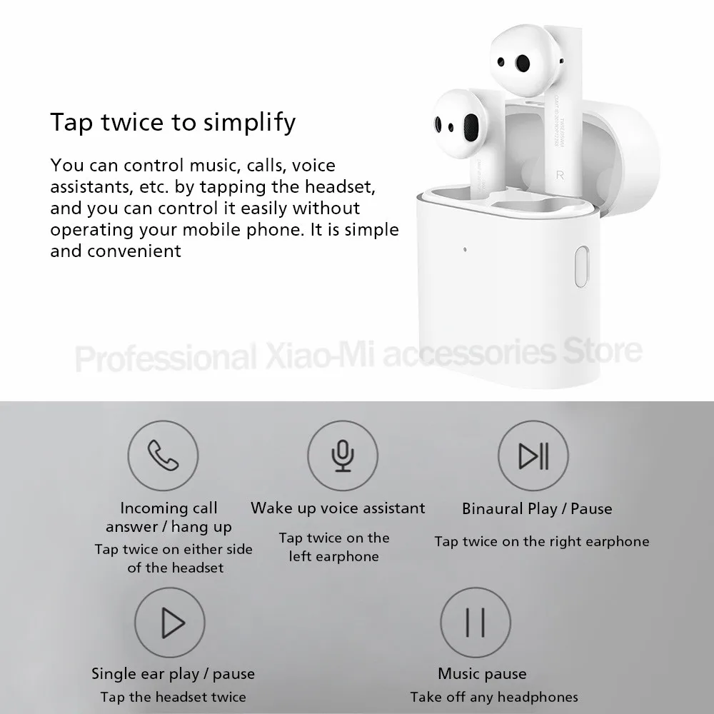 Xiaomi Airdots Pro 2S TWS Bluetooth Air 2S 2 S headphones Wireless Earphone Mi True LHDC Tap Control Dual MIC Wireless Charger