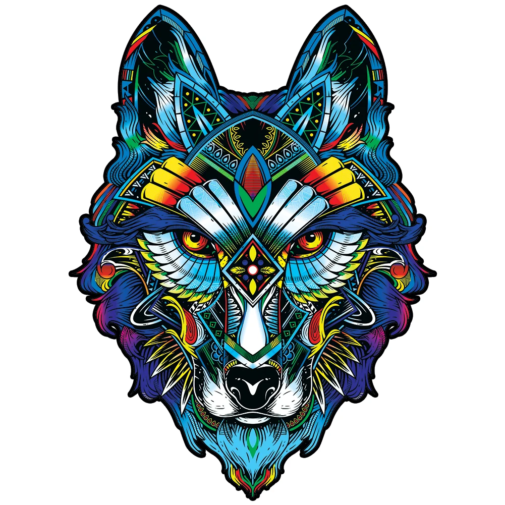 Wooden Jigsaw Puzzle for Adults 3D Wolf Puzzles Assembled Model Set Children's Toys Puzzl Girls Birthday Gifts | Игрушки и хобби