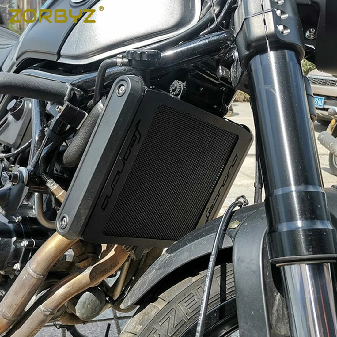 ZORBYZ черная мотоциклетная решетка радиатора Защитная крышка для Benelli Leoncino 500 BJ500