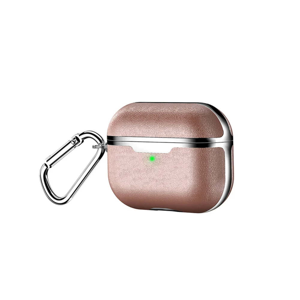 Коричневый Новинка для Apple Airpods Pro Bluetooth наушники портативные наушники из искусственной кожи защитный чехол для хранения - Цвет: Коричневый
