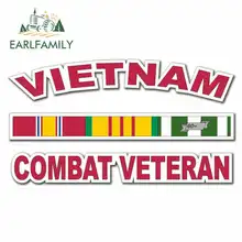 EARLFAMILY 13cm x 7.5cm for Vietnam Ribbons Combat Veteran Car Stickers Vinyl JDM Bumper Trunk Truck Graphics RV VAN 3D Decal EARLFAMILY 13cm x 7.5cm for Vietnam Ribbons Combat Veteran Car Stickers Vinyl JDM Bumper Trunk Truck Graphics RV VAN 3D Decal