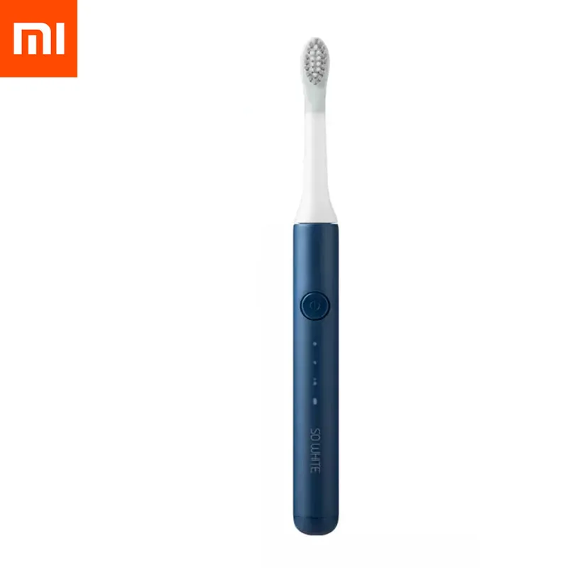 Xiaomi Mijia SO WHITE Sonic электрическая зубная щетка портативная IPX7 Водонепроницаемая Глубокая очистка Индуктивная перезаряжаемая Беспроводная зубная щетка - Цвет: Blue
