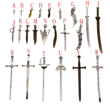 

10pcs Samurai Sword Pendant Pendants Charms Jewelry Accessories Metal Pendant Charm Making Jewelry