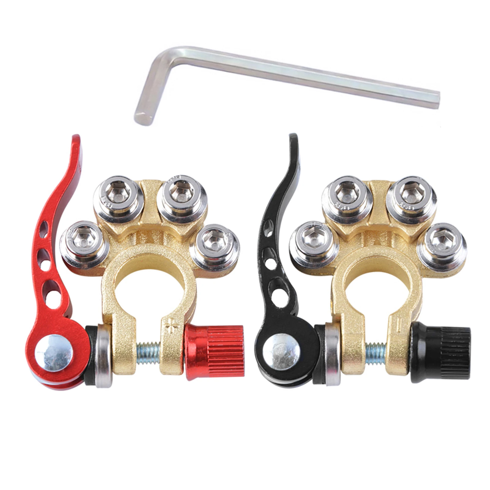 1 Pair Toolless Quick Disconnect Battery Main Cable Post Terminal Shut