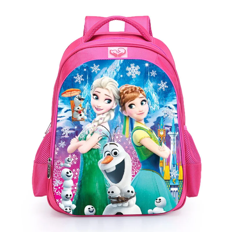 

Disney princess new backpack cartoon frozen Elsa primary school bag girl 1-3 grade bag burden backpack book bag backpack purse