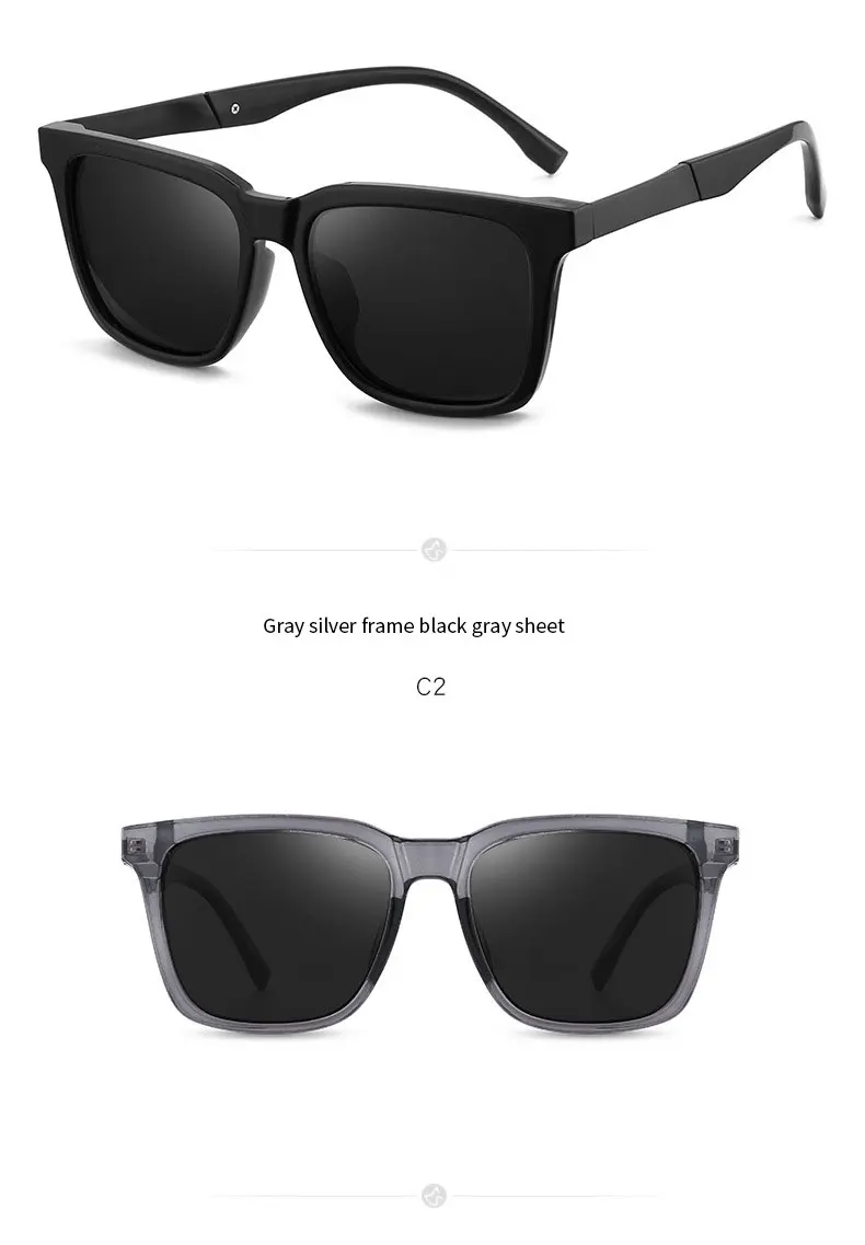 2020 Mens New Fashion Tide Sunglasses Polarized Driving Glasses Square UV400 Protection Eye Cycling Travelling