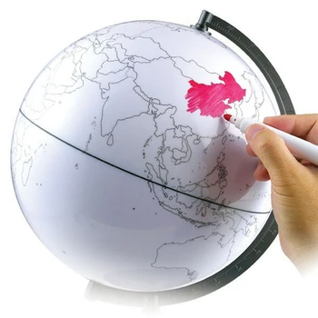 

Hand-painted World Globe With Stand Pen World Map Earth Globe Teaching Equipment School Supplies For Students DIY Office Gadgets